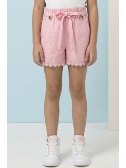 TINY GIRL - Girls Pink Nylon Shorts