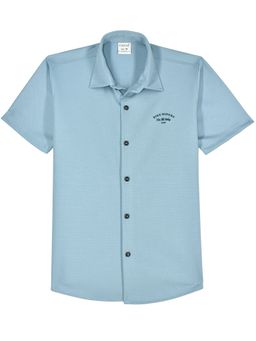 CAVIO - Boys Blue Cotton Blend Shirt