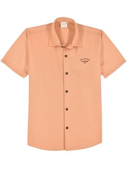 CAVIO - Boys Orange Cotton Blend Shirt