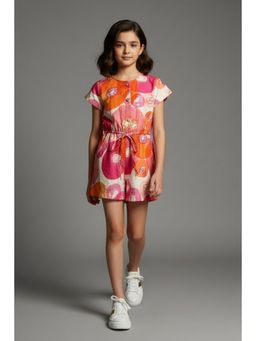 TINY GIRL - Girls Pink Nylon Playsuit