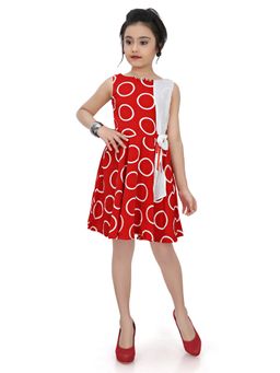 TINY GIRL - Girls Red Polyester Dress