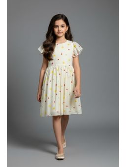 TINY GIRL - Girls White Nylon Dress
