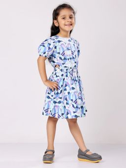 Piccolo Piglet - Girls Blue Rayon Dress