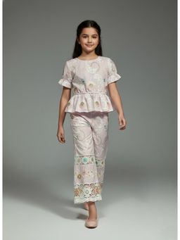 TINY GIRL - Girls Pink Cotton Co-Ord Set