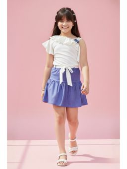 TINY GIRL - Girls Blue Polyester Co-Ord Set