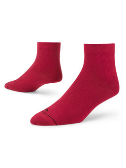 Dynamocks - Solid Maroon - Men Ankle Length Socks - Free Size