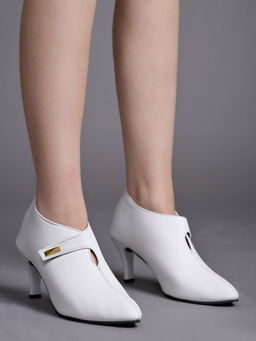 Shoetopia - Girls Pointed Toe White Heels