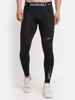 INVINCIBLE - Black Mens Ghost Compression Tights