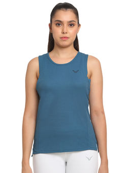 INVINCIBLE - Dark Green Womens Running Tank Top