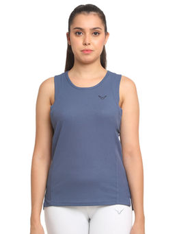 INVINCIBLE - Graphite Navy Womens Running Tank Top