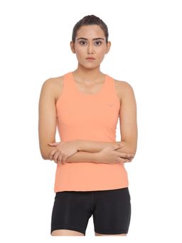 INVINCIBLE - Peach Womens Yoga Gym Workout Training Tank Top