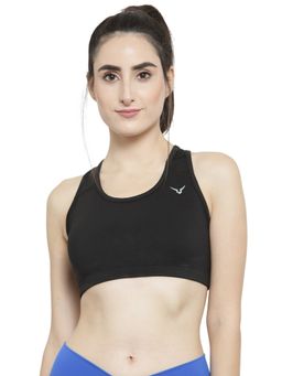 INVINCIBLE - Black Womens Performance Sports Bra