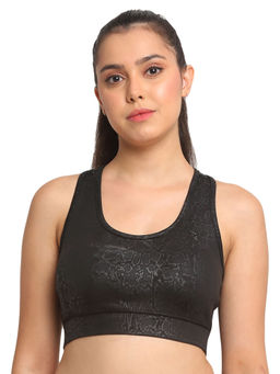 INVINCIBLE - Black Womens Cobra Sports Bra