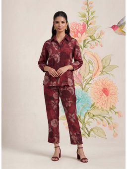Lakshita - Maroon Printed Co-ord Set