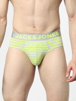 Jack & Jones - Neon Yellow Striped Briefs
