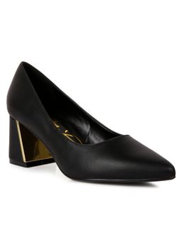 London Rag - Womens Black Block Pump Heels
