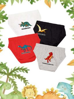 Nusyl - Boys Dinosaurs Printed Briefs (Pack of 4)