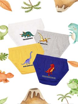 Nusyl - Boys Diplodocus Printed Briefs (Pack of 4)