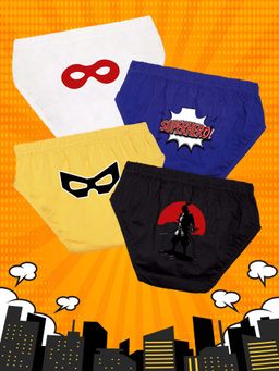 Nusyl - Boys Champion Mask Printed Briefs (Pack of 4)