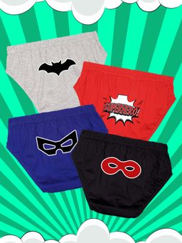 Nusyl - Boys Superhero Printed Briefs (Pack of 4)