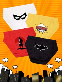 Nusyl - Boys Hero Eye Mask Printed Briefs (Pack of 4)