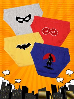 Nusyl - Boys Cool Superhero Printed Briefs (Pack of 4)