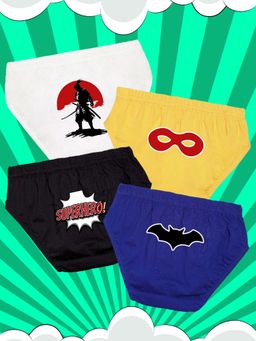 Nusyl - Boys Powerful Hero Printed Briefs (Pack of 4)