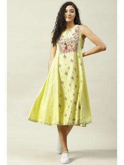 Biba - Lime Flared Fusion Wear