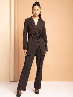 ETE - Kristina Black Crepe Co-Ord (Set of 2)