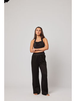 ASHITA FERNANDES - Women Black Premium Linen Blend Co-Ord (Set of 2)