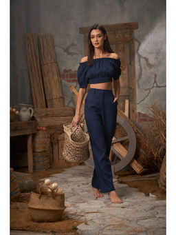 ASHITA FERNANDES - Women Off-Shoulder Solid Co-Ord (Set of 2)