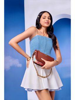 Zouk - Women Mulit-Color Kutch Gamthi Aalya Baguette Handbag