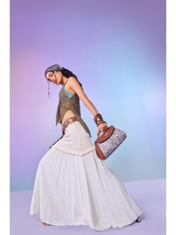 Zouk - Women Off White Colaba Shirin Saisha Sling Bag