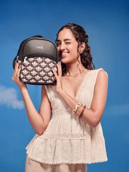 Zouk - Women Black Bidri Kaiser Dalila Mini Backpack