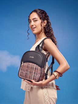 Zouk - Women Orange Cashmere Noir Dalila Mini Backpack