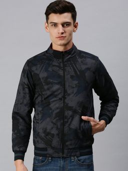 SHOWOFF - Men Casual Solid Reversible Black Jacket