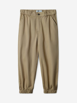 The Souled Store - Originals Solids Beige Breeze Girls Cotton Joggers