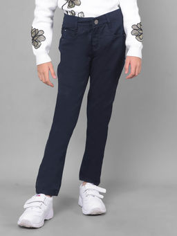 CRIMSOUNE CLUB - Girls Navy Blue Jeans