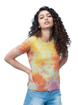 The Souled Store - Tie Dye Warm Up Dolman Sleeve T-Shirt for Women