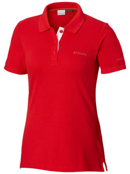 Columbia - Women Red Cascade Range Solid Polo