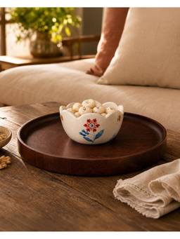 Chumbak - Wild Bloom Chip Dip Platter with Bowl