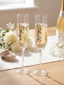 Trovea's - Quintessential Champagne Glass Crystal 190 Ml (Pack Of 2)
