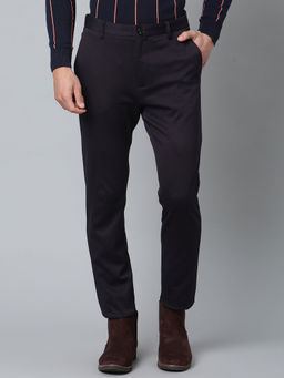 Matinique - Navy Solid Slim Fit Trouser