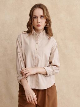 RAREISM - Pipti Beige Solid Regular Shirt
