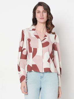 VERO MODA - Multi-Color Geometric Print Shirt