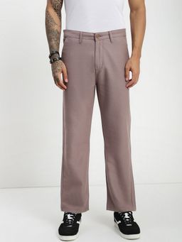 necked - Peach Blush Drill Linen Relaxed Cotton Pant