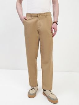 necked - Khaki Necked Comfort Straight Fit Chinos