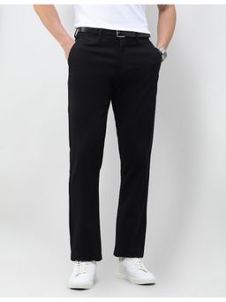U.S. POLO ASSN. - Black Riley Straight Fit Dobby Trousers