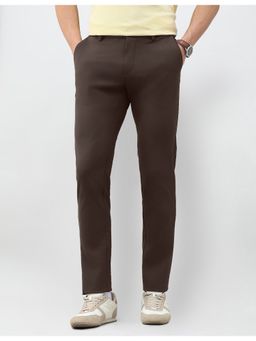 U.S. POLO ASSN. - Brown Austin Slim Fit Solid Trousers