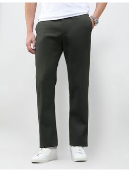 U.S. POLO ASSN. - Green Riley Textured Straight Fit Satin Pant